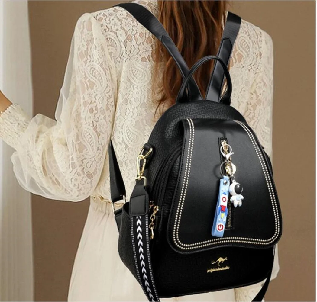 2025 New Women's Fashion Designer High Quality Leather Backpacks Large Capacity Casual Travel Shoulder Bags Totes Messenger Bag
