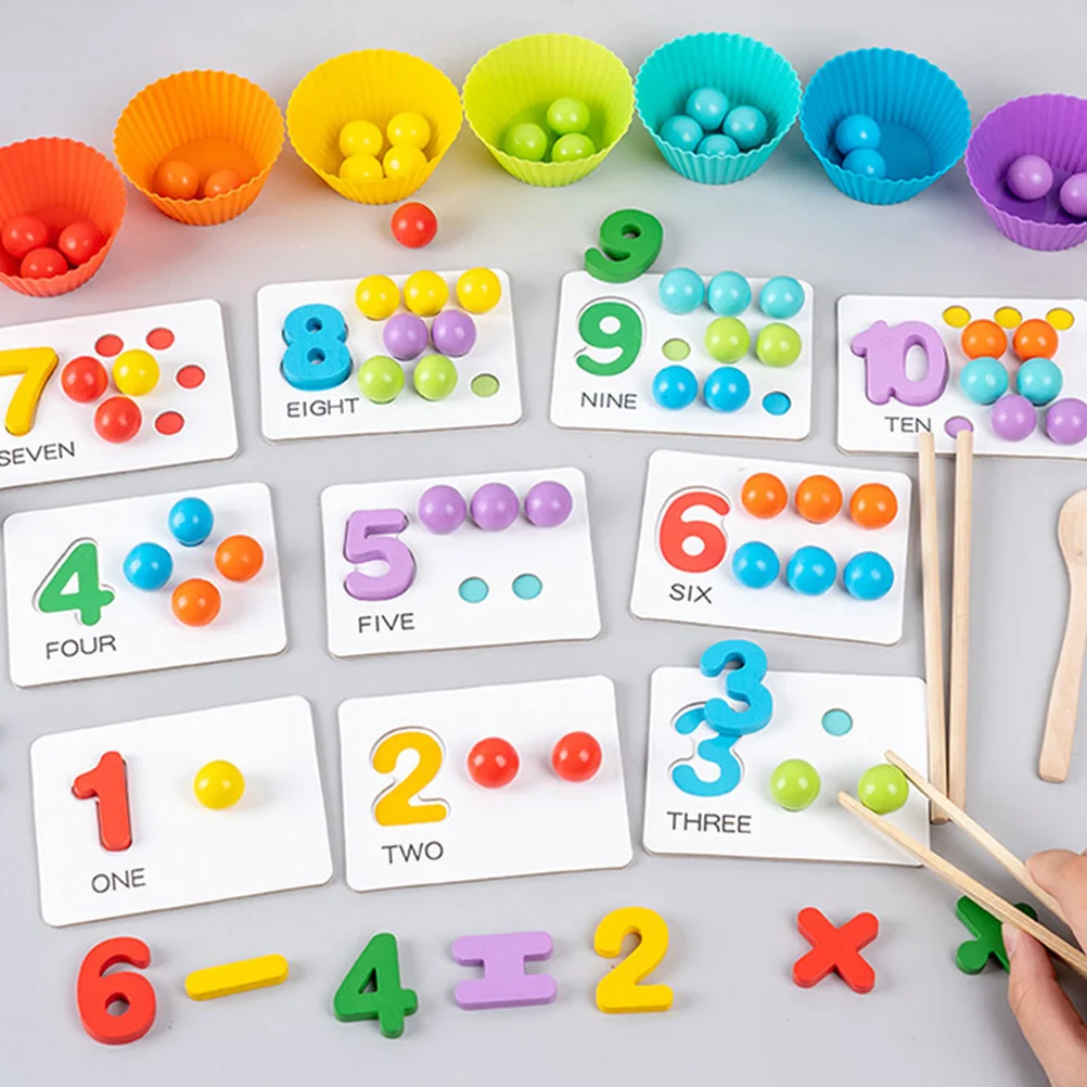 7 pezzi pinzette per abilità motorie fini pinze in legno per bambini strumento di apprendimento educativo per l'addestramento della destreza delle mani per uso scolastico domestico