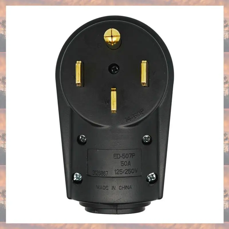Tren 2025 Steker Listrik Pengganti Wadah RV 50AMP 14-50P 125V/250V Steker Listrik Pengganti Trailer Perjalanan Steker Aksesori RV