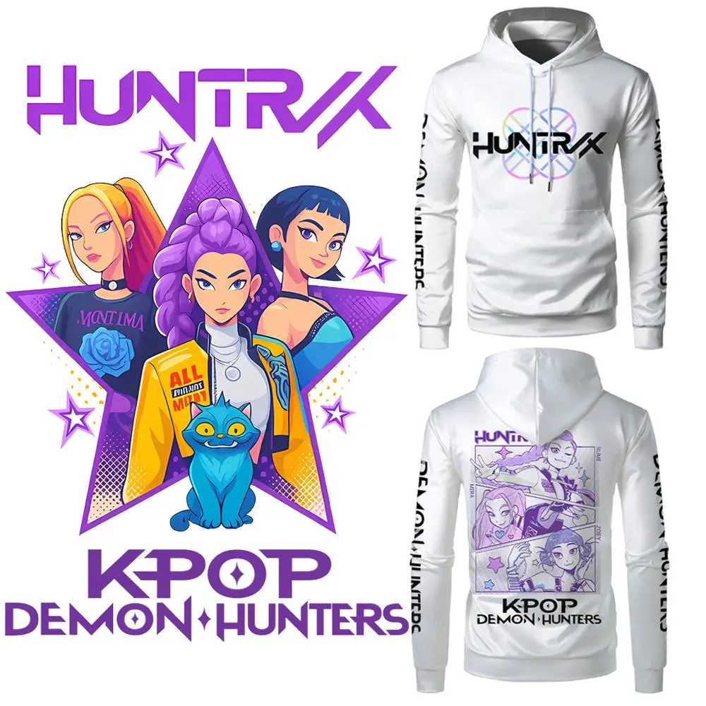 

Kpop Demon Hunters Anime Merch Hoodies Fashion Versatile Streetwear Unisex Sweatshirt Harajuku Trendy Girls Y2K Pullover Clothes