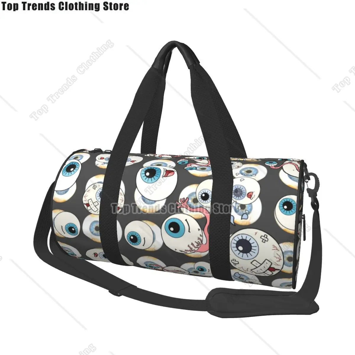 

Halloween Eyeball Pattern Gym Bag Spooky Scary Fun Training Sports Bags Men Women Custom Large Retro Fitness Bag Oxford Handbags