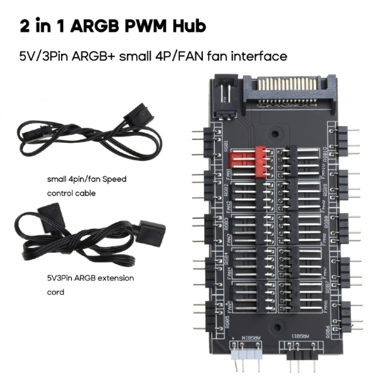 Cavo ARGB RGBW da 5 V a 3 pin Cavo SYNC RGB 10 Hub Splitter Cavo prolunga alimentazione Adattatore Luce LED