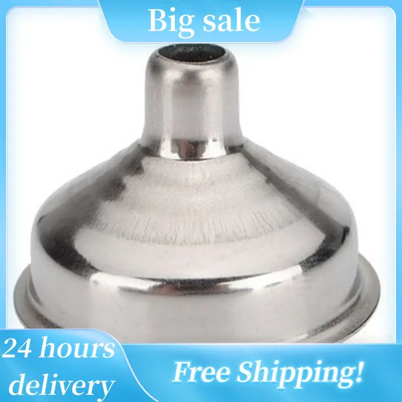 

Small Stainless Steel Wide Mouth Funnel Filler Hip Flask Wine Whisky Household W Convenient to use Lightweight portable perfect