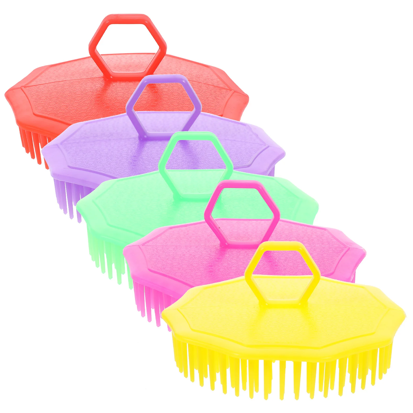 

5 шт., щетка для чистки волос, портативная пластиковая массажная расческа, массажер для кожи головы для шампуня, кондиционера, ухода за волосами и укладки, домашний салон