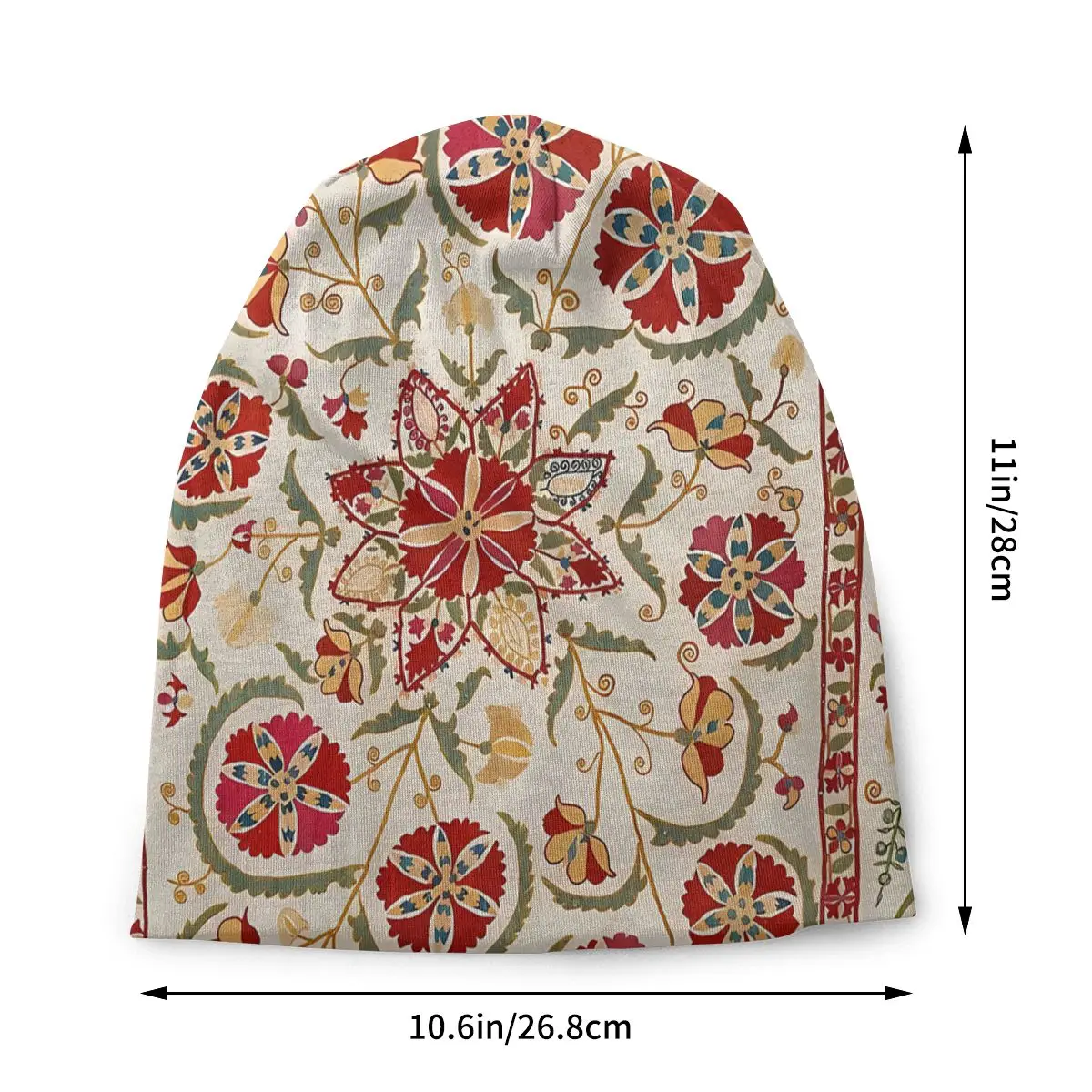 Uzbekistan Suzani Suzanne Outdoor Thin Hats Nurata Bokhara Embroidery Print Bonnet High Quality Skullies Beanies Caps