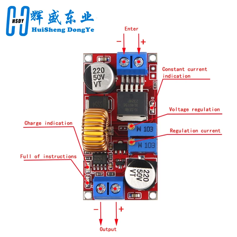 5A DC to DC CC CV Lithium Battery Step down Charging Board Led Power Converter Lithium Charger Step Down Module hong XL4015 E1