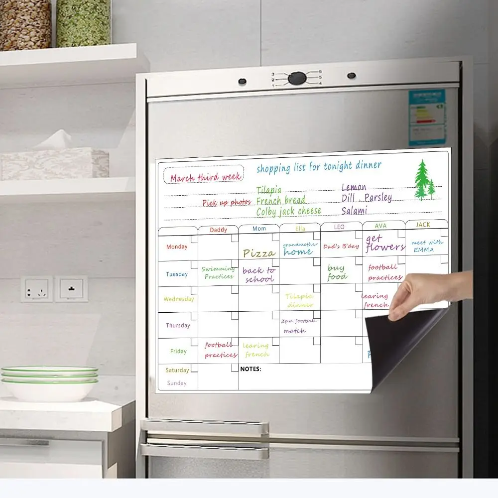 A3 Flexible Whiteboard To Do List Magnetic Work Plan Plan Notepad Month Planner Memo Message Board Fridge Stickers