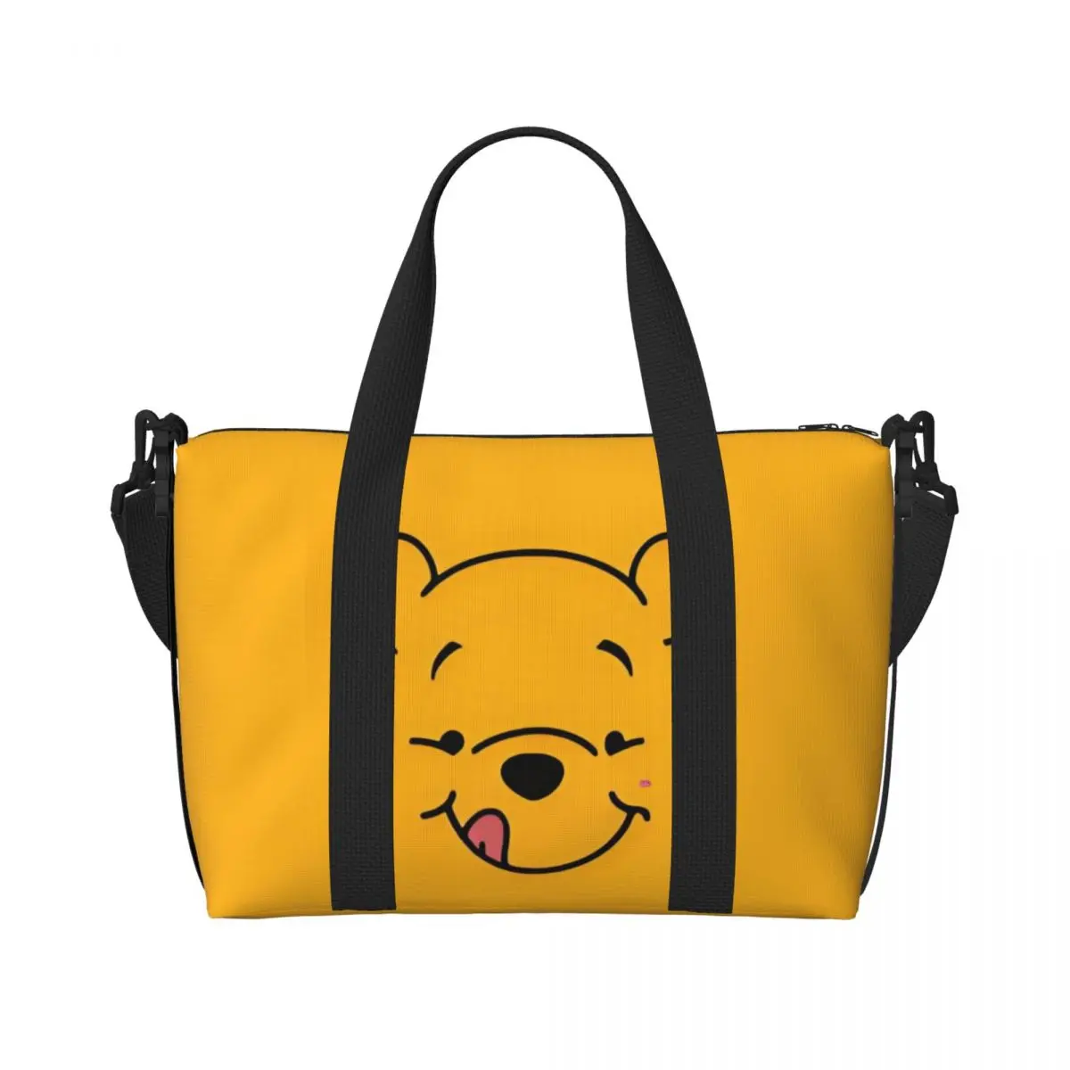 

Custom W-Winnie The Pooh Grocery Shopping Tote Bag Women Big Capacity Beach Gym Travel Bags