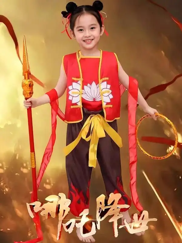 Roupas de Desenho Animado Infantil Zheta: Fantasia Mágica de Halloween para Crianças, Vestidos de Performance para Meninos e Meninas (Dia das Crianças