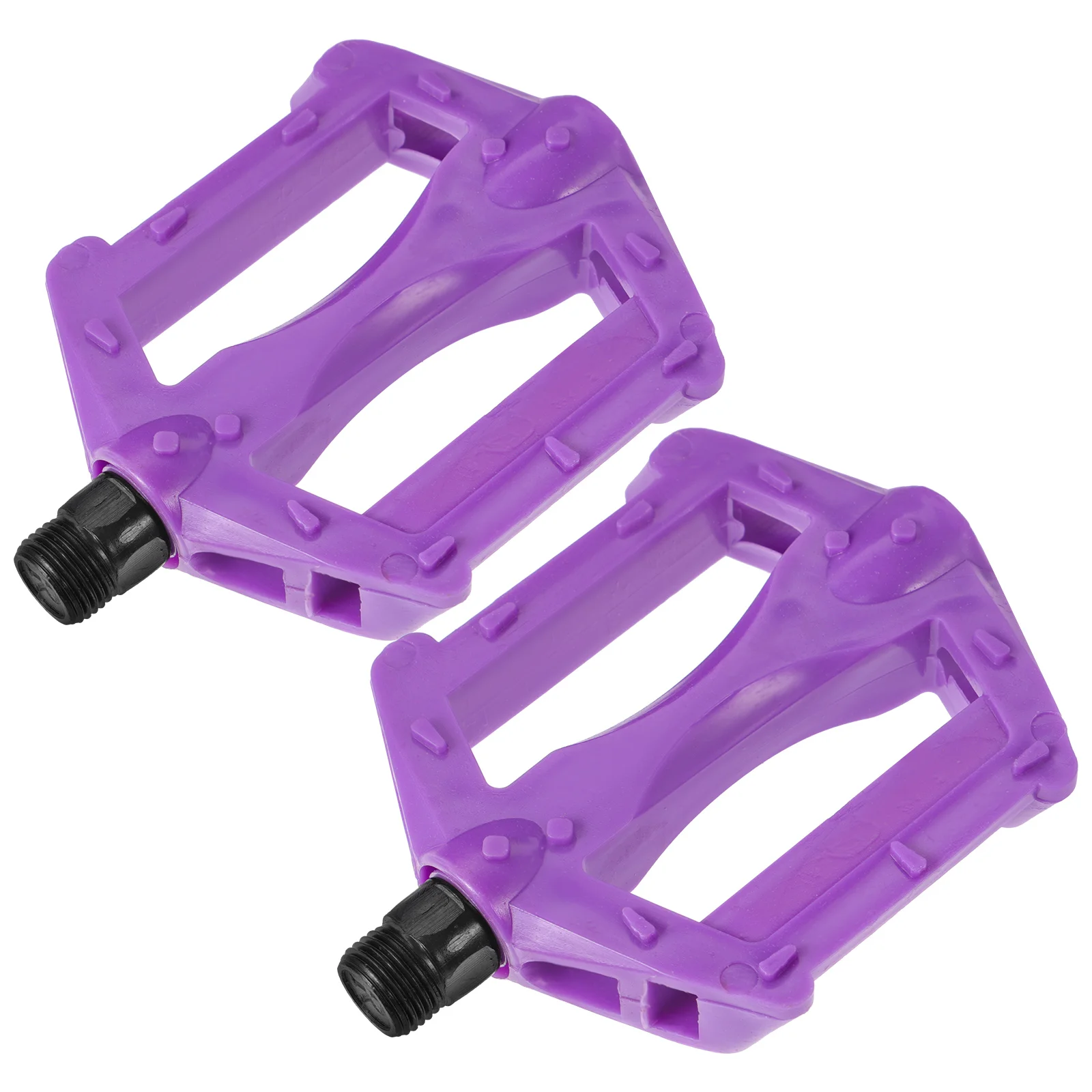 

1 Pair Purple Bike Pedals Plastic Cycling Parts Kids Mountain Bicycle Accessories Long Ride Comfort Anti Slip Design Stable