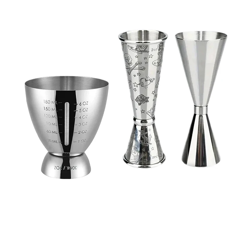 

30/60ml Cocktail Bar Stainless Steel Jigger Double Spirit Measuring Cup For Home Bar Party Club Accessories Barware Tools home