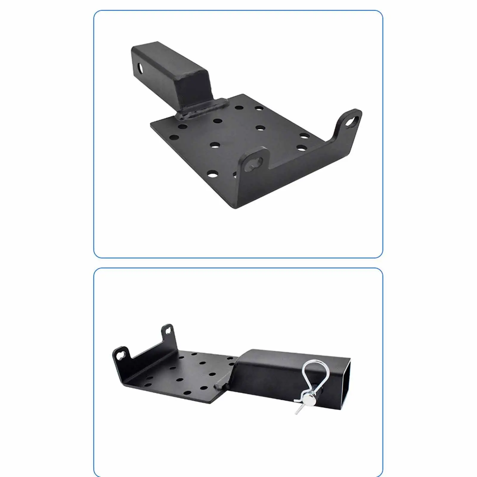 

Durable Trailer Hitch Winch Mount Bracket Multi Hole Plate for 2 Inch Receiver for Garden Vehicle Use