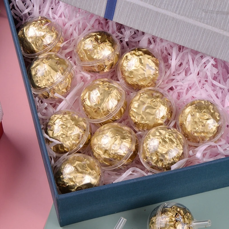 20 peças suporte trufas bola chocolate plástico transparente acessórios buquê doces diy