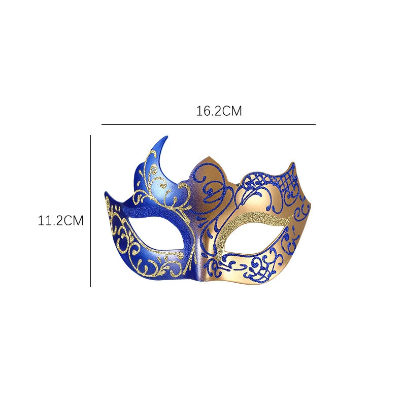 Women Masquerade Mask Man Manual Breathable Irregular Fashion Vintage Palace Halloween Adult Prom Party Cosplay Bar Gold Silver