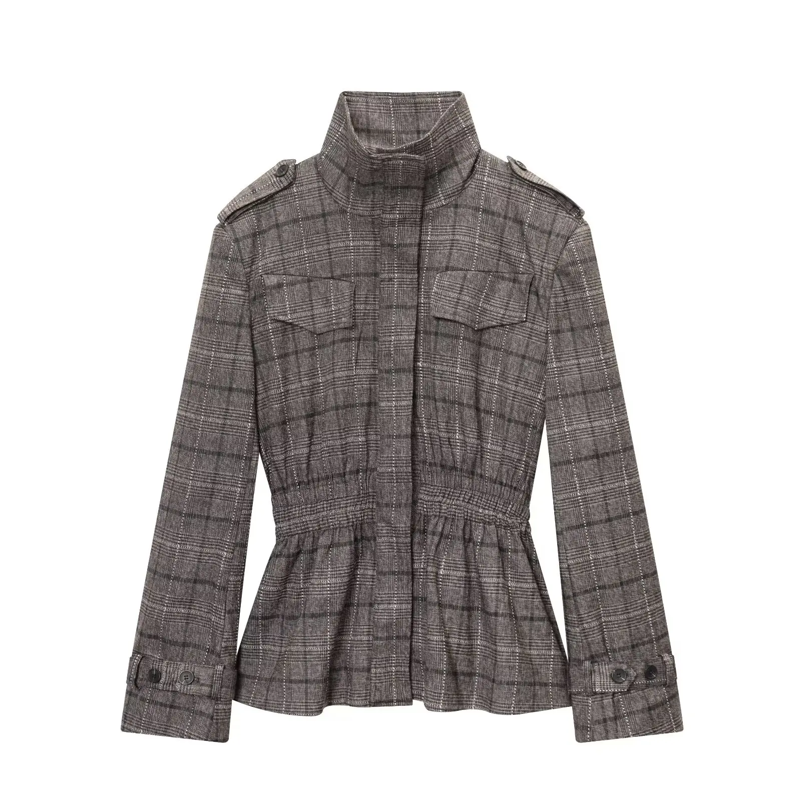 خريف جديد Sle المرأة السراويل الصوفية المختلطة مع تنحنح انتفض وتصميم منقوش Faionable بالون طماق البوليستر النسيج #2