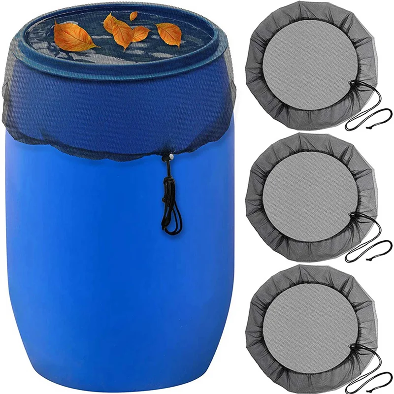 

ABHB-6 Pieces Mesh Cover For Rain Barrel, Water Collection Buckets Cover Tank Harvesting Tool Protector Rain Barrel Netting