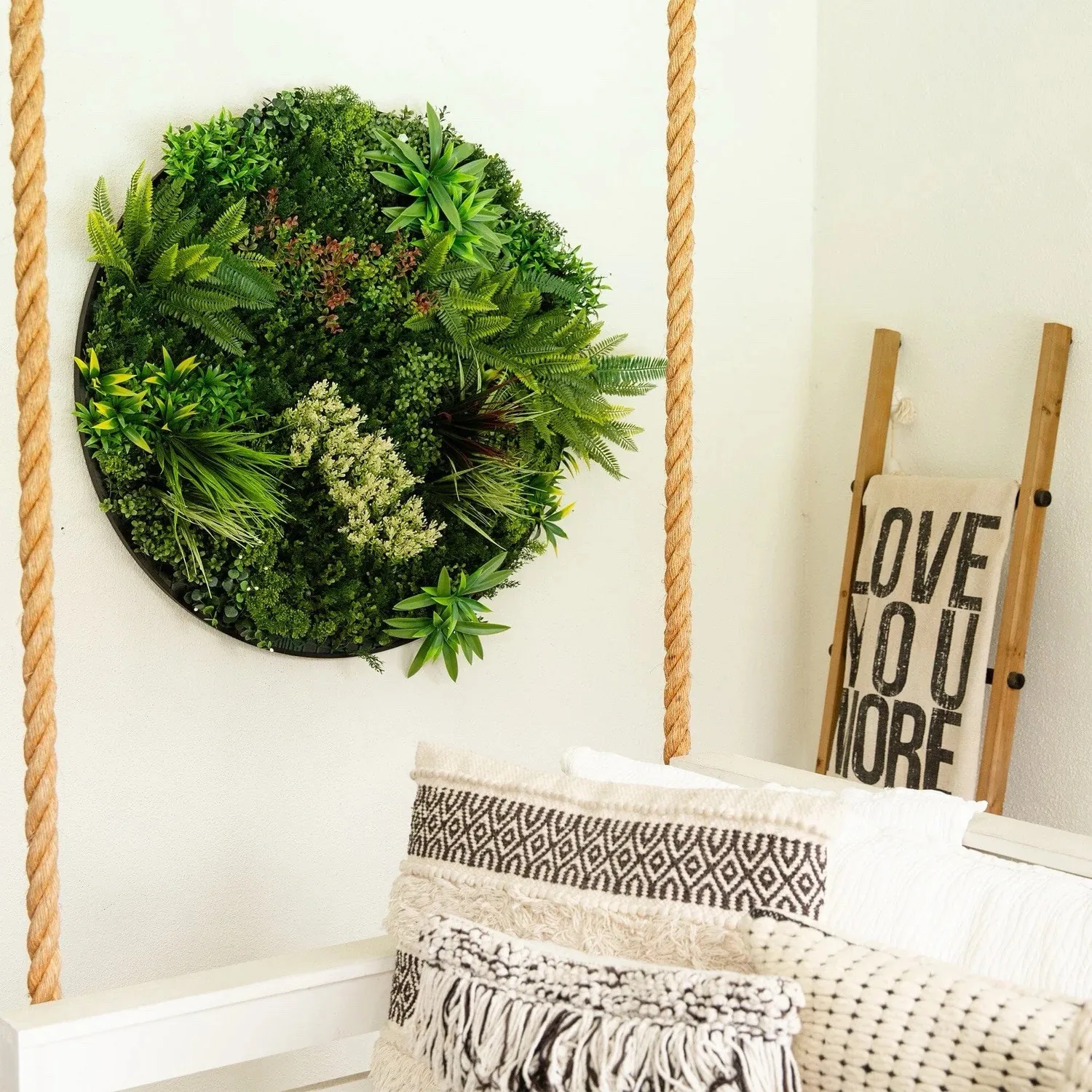 لوحة فنية جدارية صناعية مقاومة للأشعة فوق البنفسجية مقاس 38 بوصة من أمازون Rainforest مع إطار #3