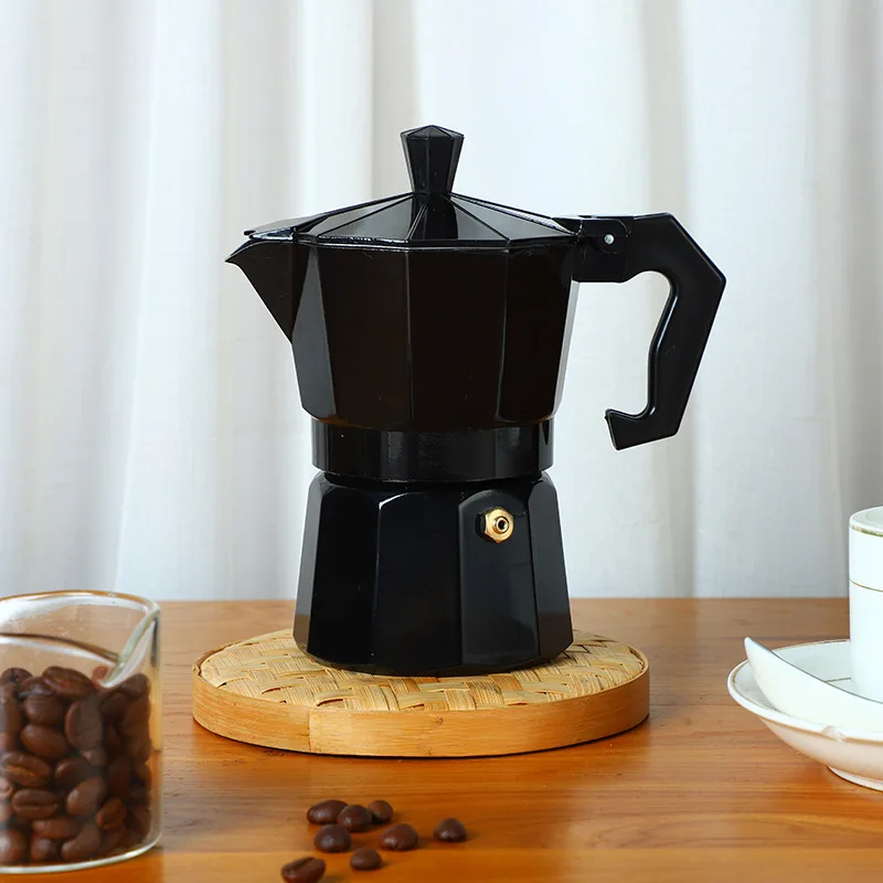 Aluminum Moka Pot Classic Stovetop Coffee Maker Anti-scald Handle Reusable Filter Espresso Coffee Pot Kitchen Tools