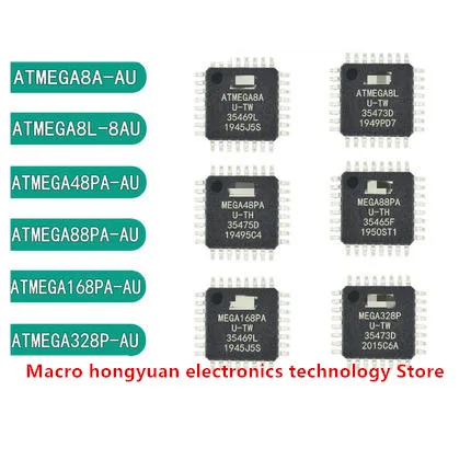 10adet ATMEGA328P-AU ATMEGA8L-8AU  ATMEGA8A-AU ATMEGA48PA-AU  ATMEGA168PA-AU  ATMEGA88PA-AU   QFP-32 patch