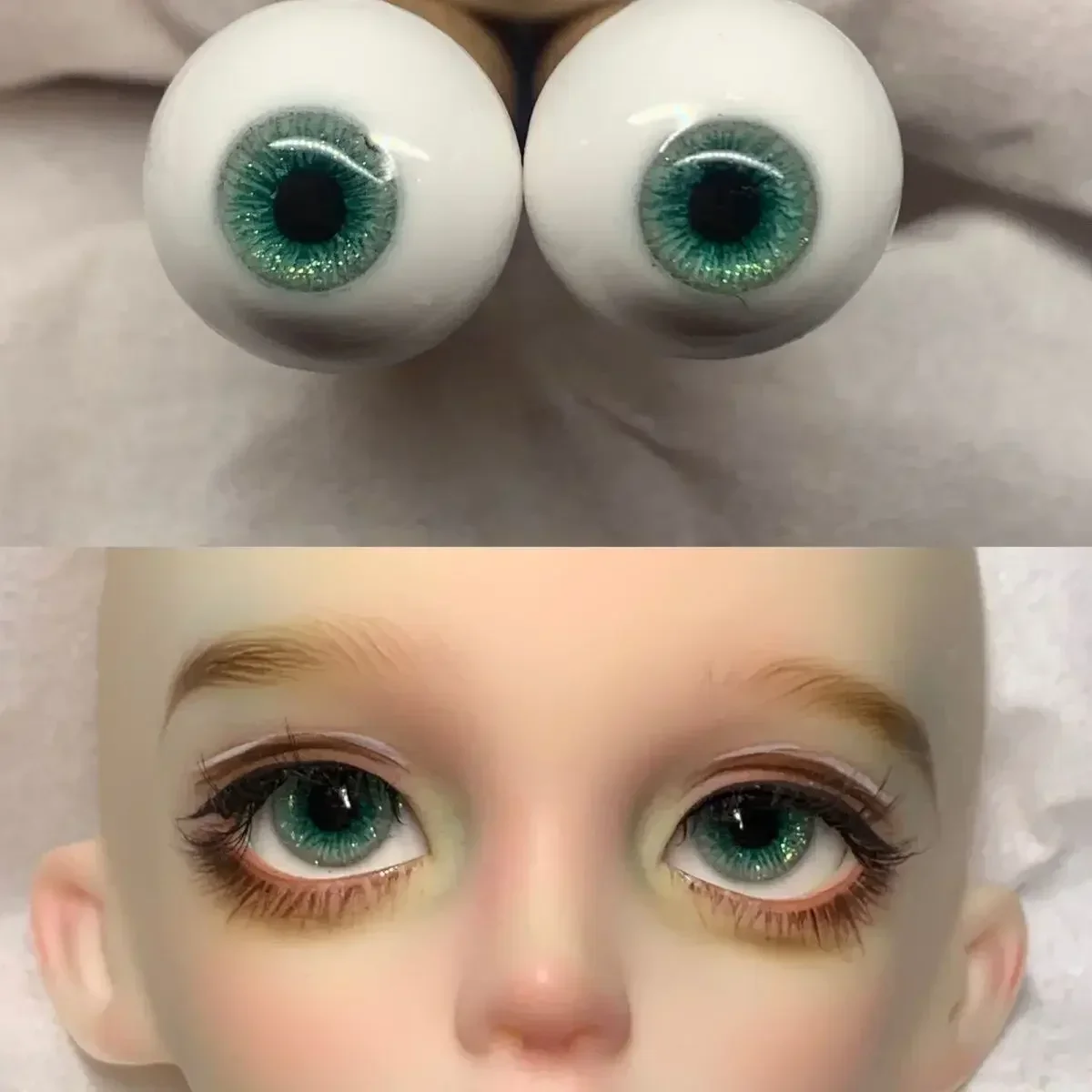 12/14/16/18mm Puppenaugen für 1/3 1/4 1/6 Bjd Puppe Gips Augapfel handgemachte Mädchen Spielzeug Dress Up Mode Bjd Auge Puppenzubehör