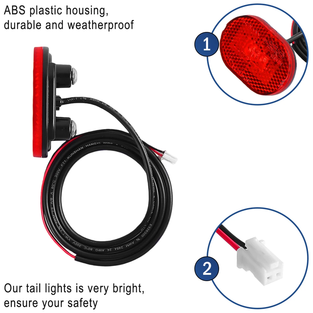 Scooter-Rücklicht, hinterer Kotflügel für Xiaomi Elite Elektroroller, hinterer Schmutzfänger, Rücklichter, Ersatzteile, Zubehör – Detail 4