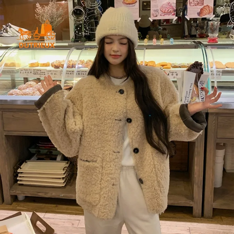 Double Faced Women Winter Real Wool Fur Coat, Warm Thickened 100% Wool Women Fur Jacket, Fashion Travel Work Real Leather Jacket