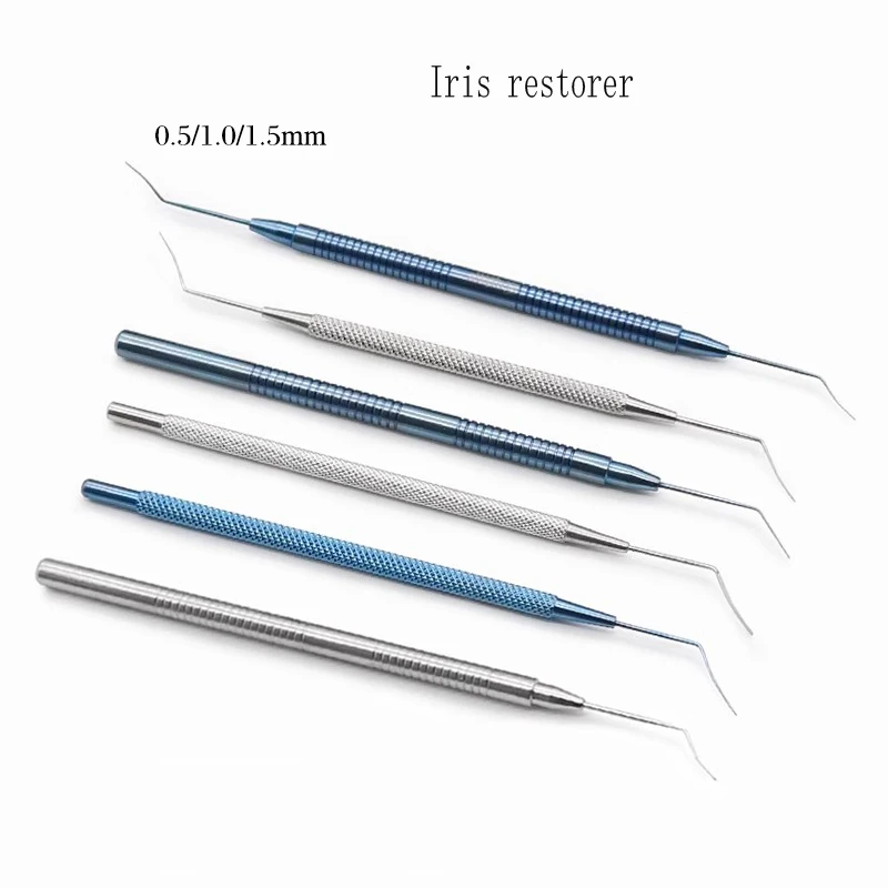 Ophthalmic Microscopic Instruments Stainless Steel Titanium Alloy Ultra Fine Iris Restoration Device Single Head Double Head