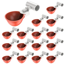 Chicken Waterer Cup Set Chicken Drinking Bowl Poultry Water Cup Automatic Chicken Waterer Cup Drinking Bowls Water Dispenser