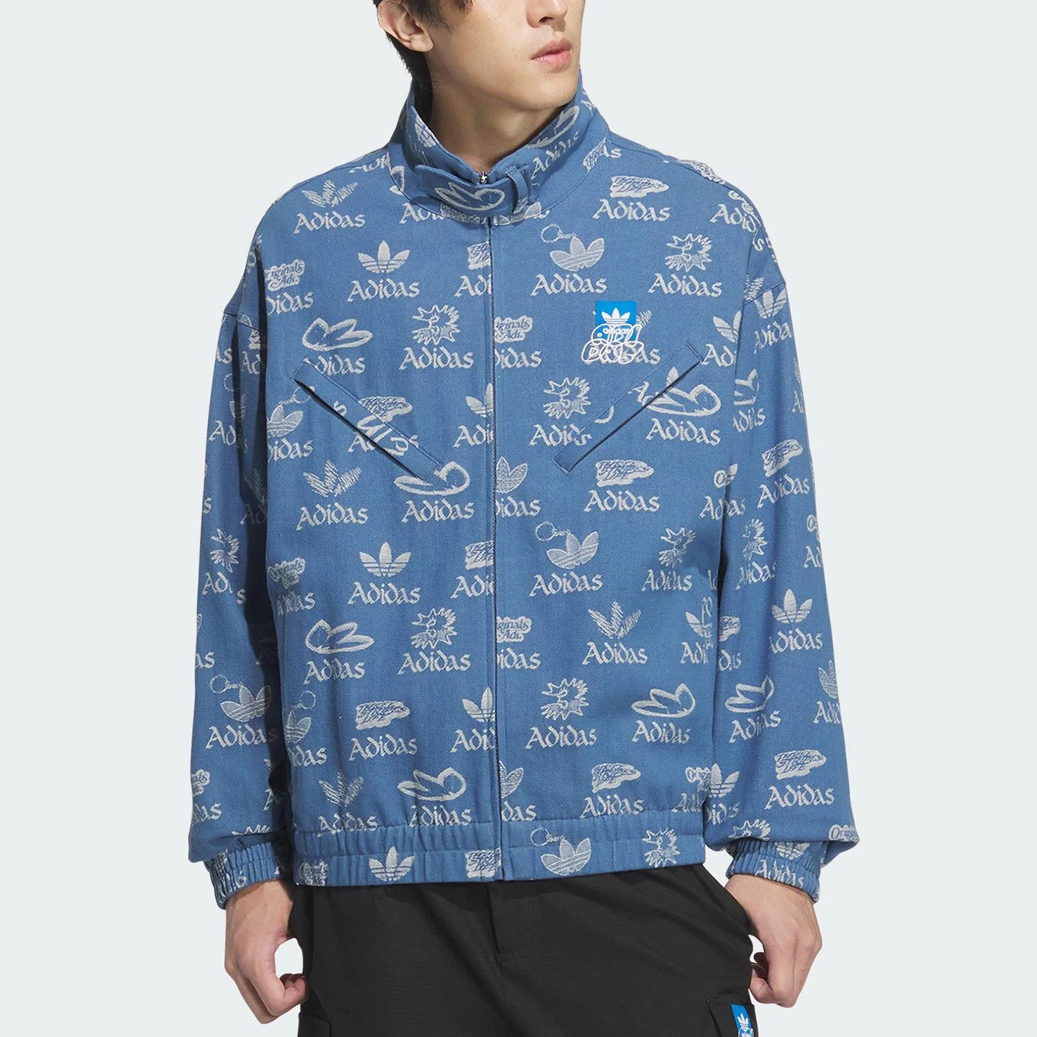 

Adidas genuine clover men's sports loose full print fashionable jacket JX1814