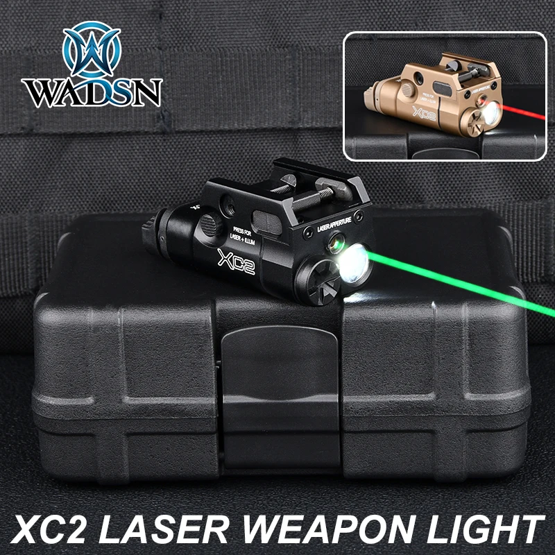 Tactical Surefir  XC2 Scout light Airsoft pistol hanging Weapon LED Flashlight Red Green dot Laser sight GLOCK G17 18 19 Hunting