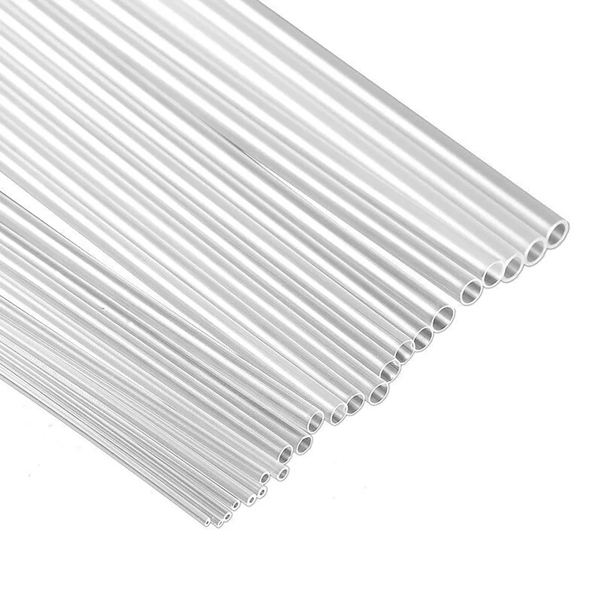 Transparent PP Plastic Hard Tube, Polypropylene Hollow Round Pipe, Toy Support Tube & DIY Straw, Custom Length Cutting