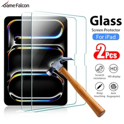 2Pcs Tempered Glass Screen Protector For Ipad Pro 13 11 12.9 M4 Air 5 4 3 2 Mini 6 9 9th 10 10th Generation 10.2 9.7 Accessories