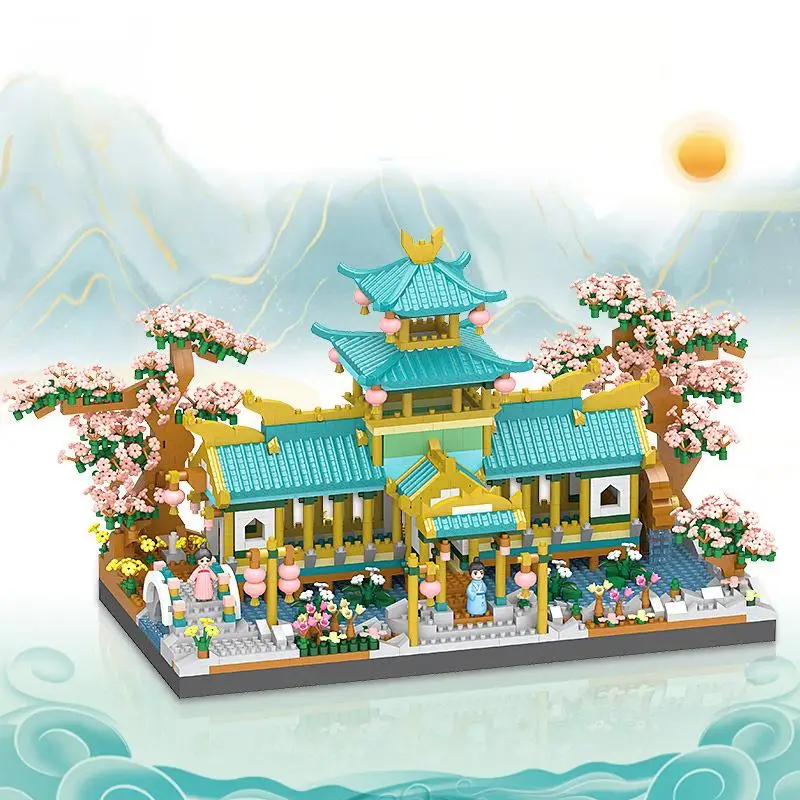 

OUZEY 14+ Love Theme Micro Diamond Building Blocks, DIY Assembly Romantic Temple Model, Unique Valentine’s Day Gift for Women