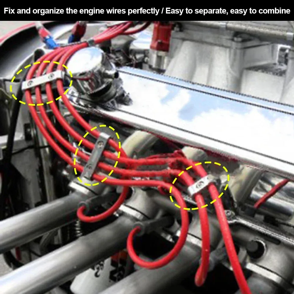 

3 шт., зажим для свечи зажигания двигателя автомобиля, сепаратор, зажим для кабеля зажигания, авто украшение для 8 мм/9 мм/10 мм, аксессуары