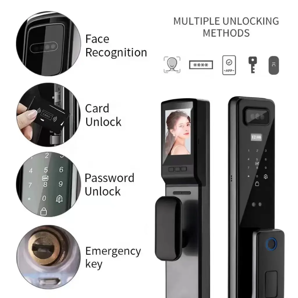 The Smart Door Lock Has Built-in 3d Face Recognition Function and Can Be Connected To WiFi for Remote Control