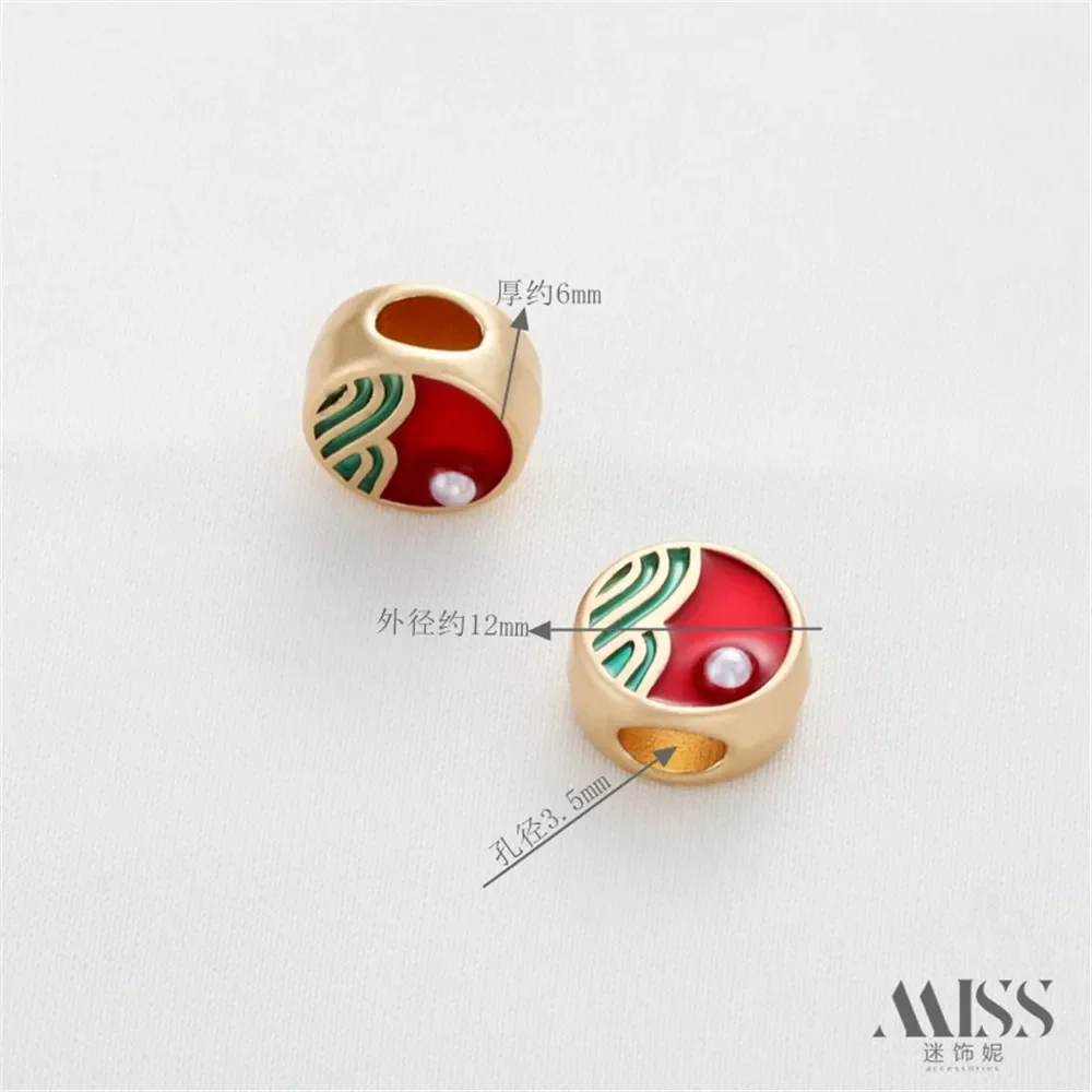 قمر مشرق على البحر، شمس مرتفعة، سوار DIY منفصل بالخرز بفتحة كبيرة، قلادة، إكسسوارات مجوهرات مطرزة