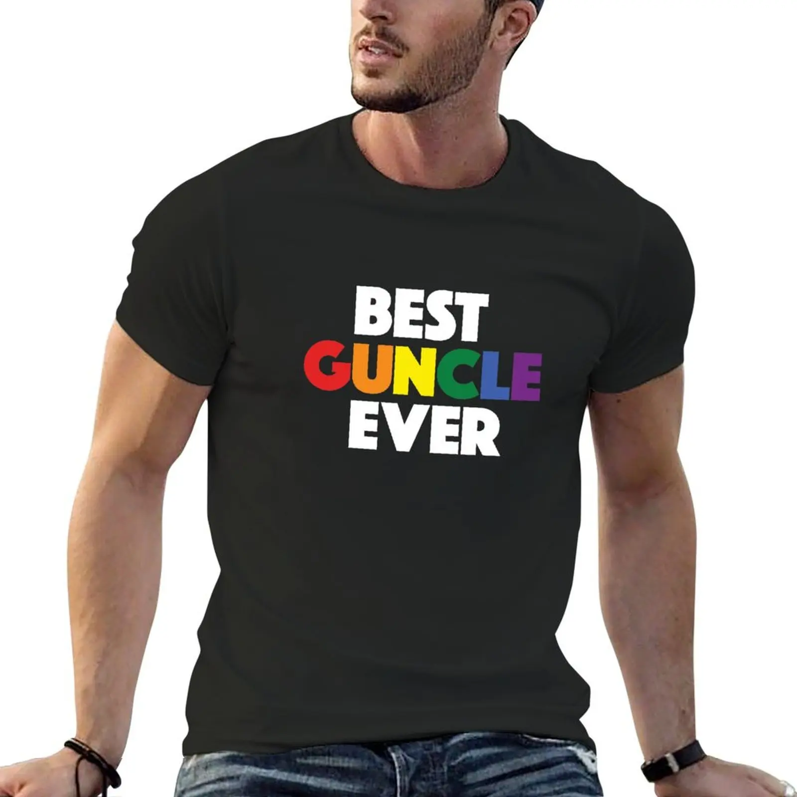 

Best Uncle Ever - Funny Gift for Gay Uncle - Guncle T-Shirt boys whites graphic shirts funny t shirts men
