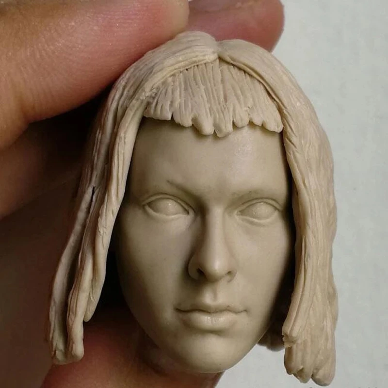 

1/6 Female Soldier Milla Jovovich Unpainted Head Carving Model Accessories Fit 12'' Action Figures Body In Stock