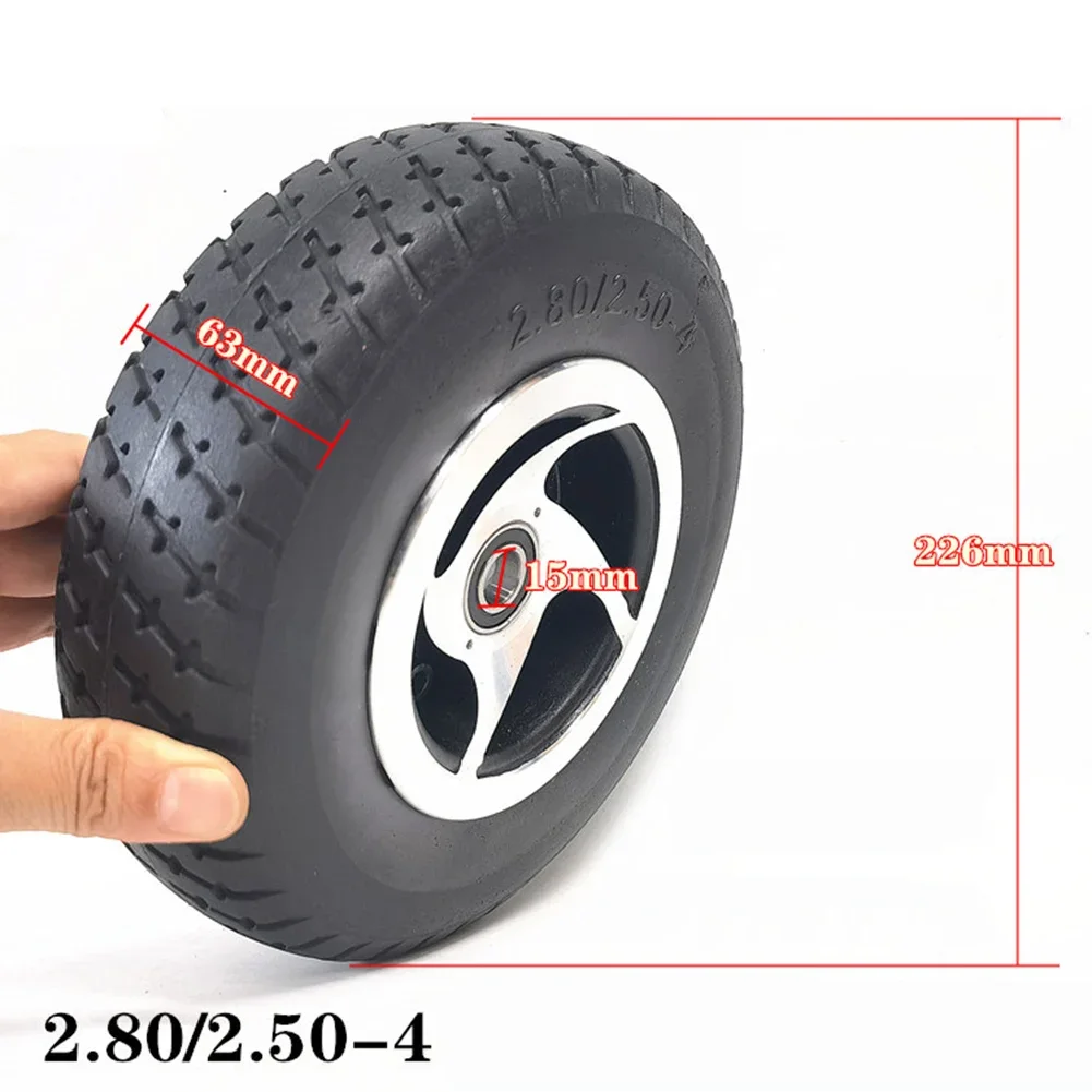 

Scooter Tire Wheel Tailored to Meet the Needs of Seniors with Optimal Performance Characteristics at Nine Inch Lengths