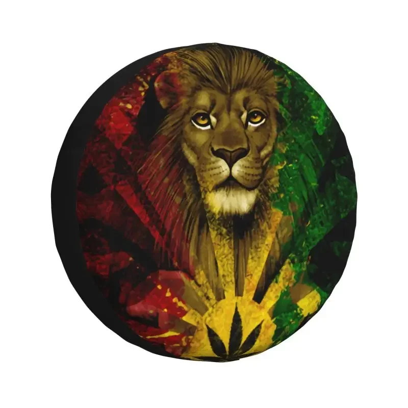 Jamaican Rasta Lion Spare Tire Cover for Jeep Jamaica Rastafarian Reggae 4WD 4x4 RV Car Wheel Protector 14