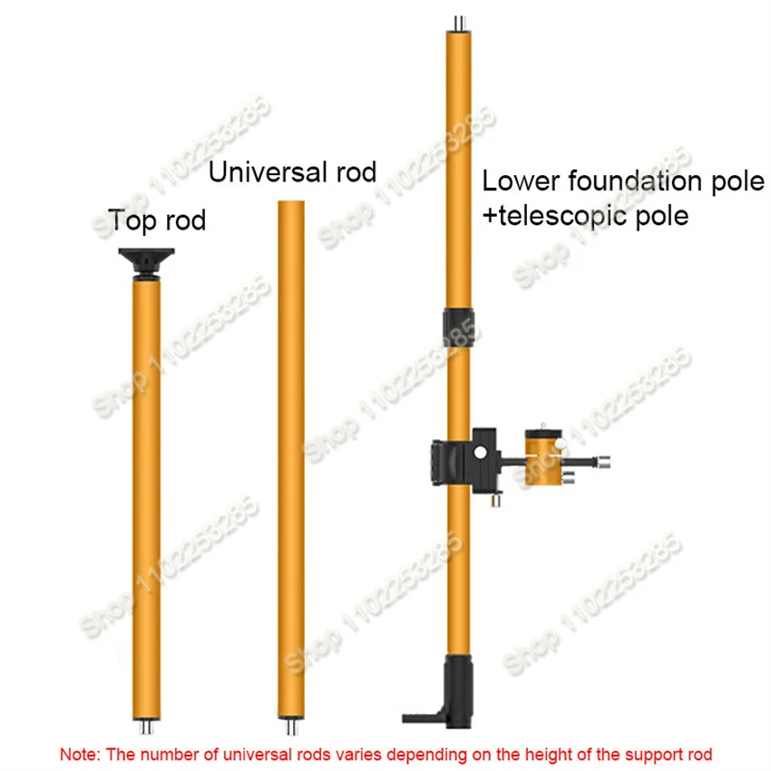 Max Height 3.4 M/4.2 M Laser Level Extend Bracket Telescopic Rod Elongation Support Stand Powerful Multi-Functional Bracket