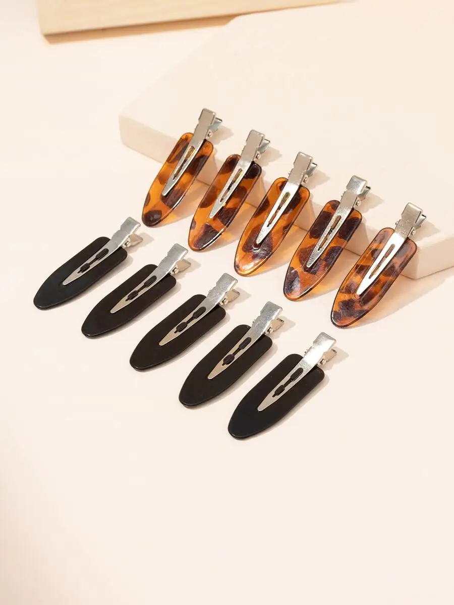 

10pcs Simple Hair Clips For Women Daily Use Claw Barrettes Hair Accessories