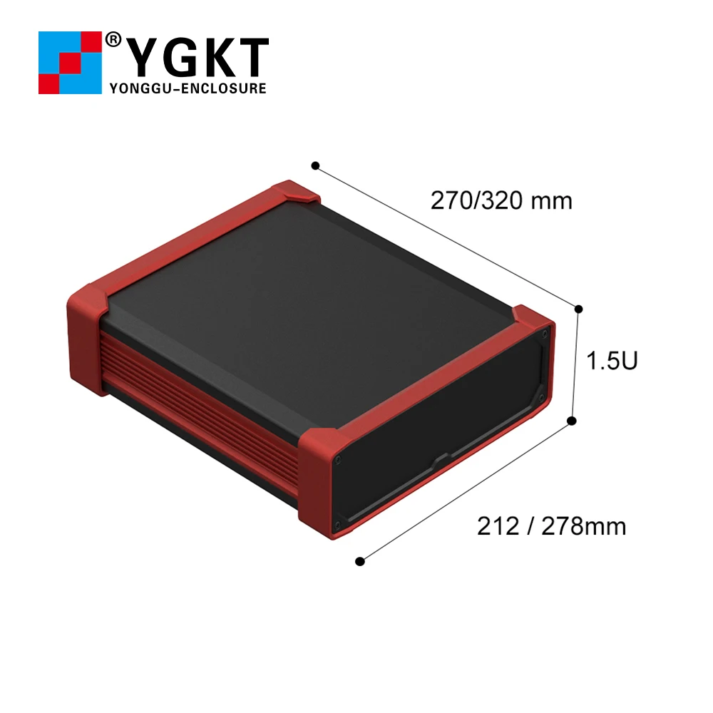 Yonggu sheet metal enclosure industrial equipment computer case custom amplifier 1.5U aluminum server chassis