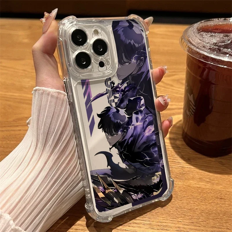 Anime Solo Nivellierung Stoßfest Weiche Fall Für OPPO A38 A18 A17 A5 A9 2020 A52 A53 A54 A60 A36 A96 A16 A15 A77S A57 A78 5G Abdeckung