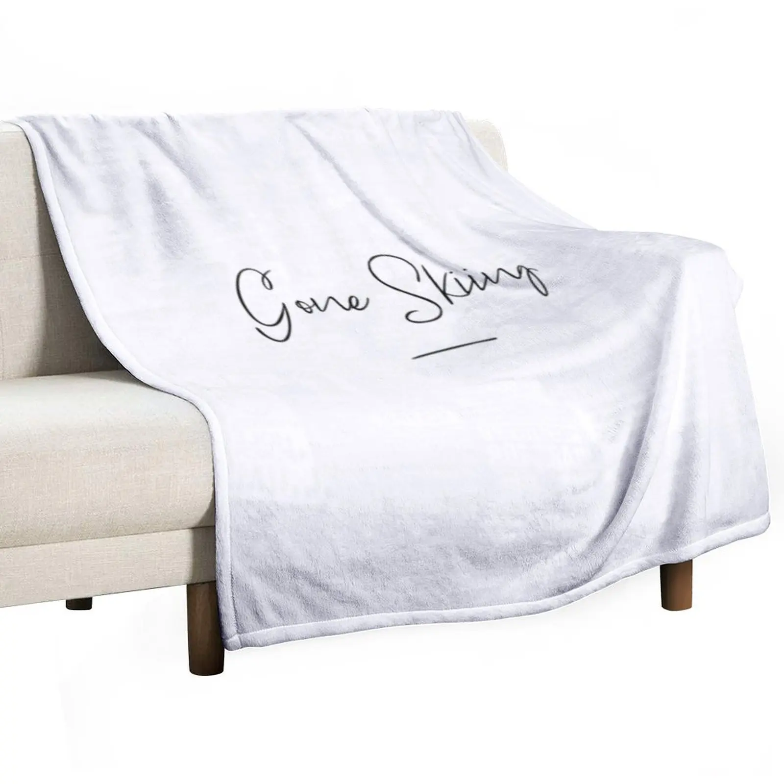 

Gone Skiing Design Throw Blanket For Sofa Thin christmas gifts wednesday Blankets