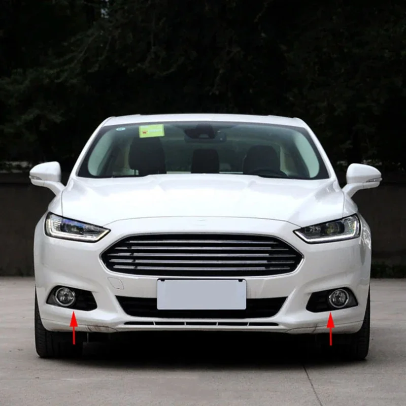 Auto Front Left Right Bumper Fog Light Lamp Chrome Grill for Ford Mondeo 2013 2014 2015 2016