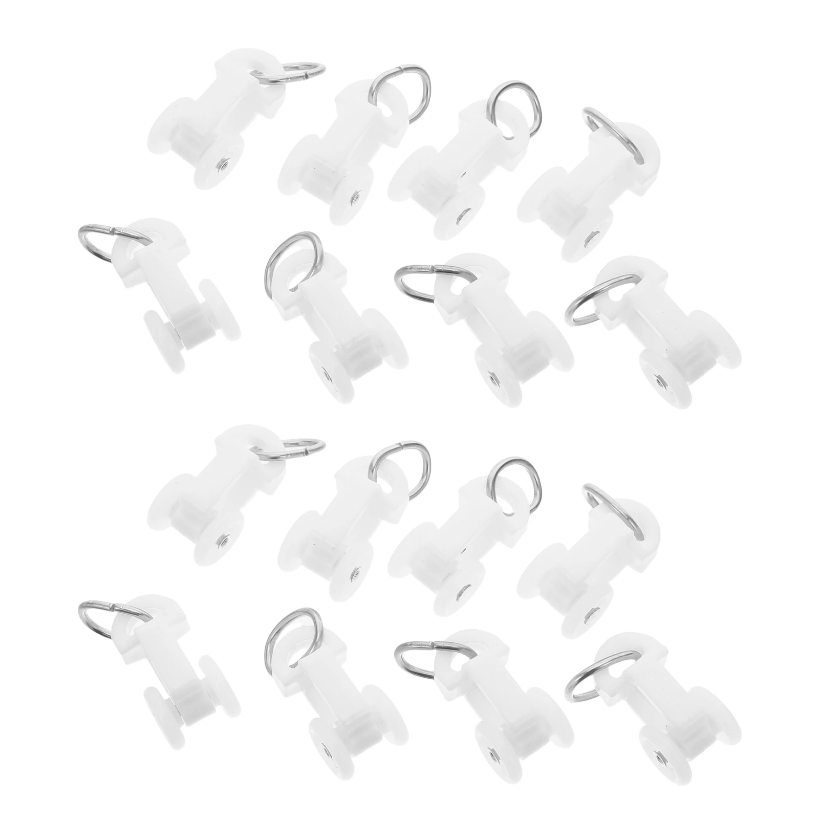 

100Pcs Curtain Track Silent Rollers Dual Wheel Gliders Smooth Sliding Ceiling Drapes Room Dividers Replacement Parts