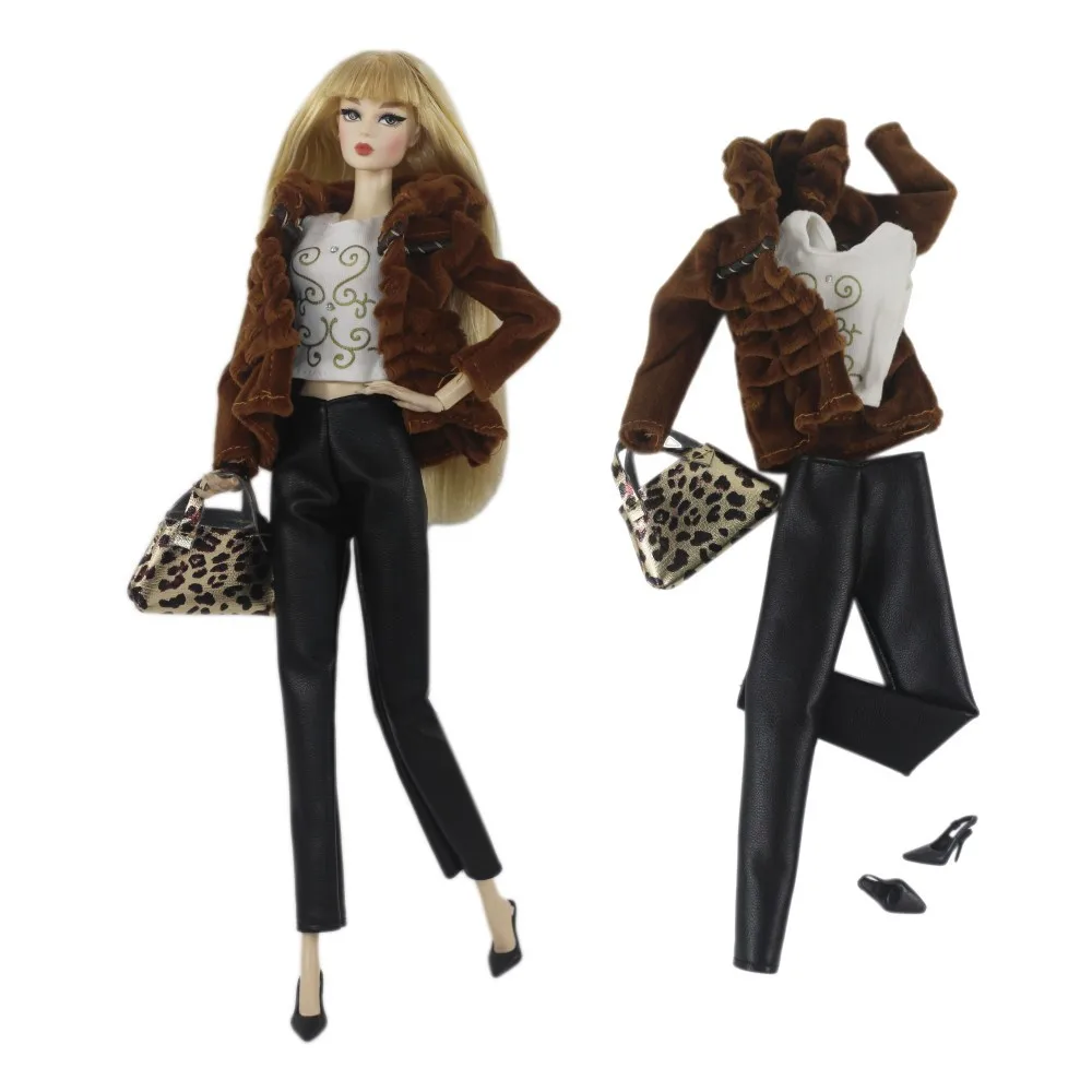 Fashion  warm b Outfit Set for 30cm BJD Barbie Blyth 1/6 MH CD FR SD Kurhn Doll Clothes Girl Figure Toy Accessories