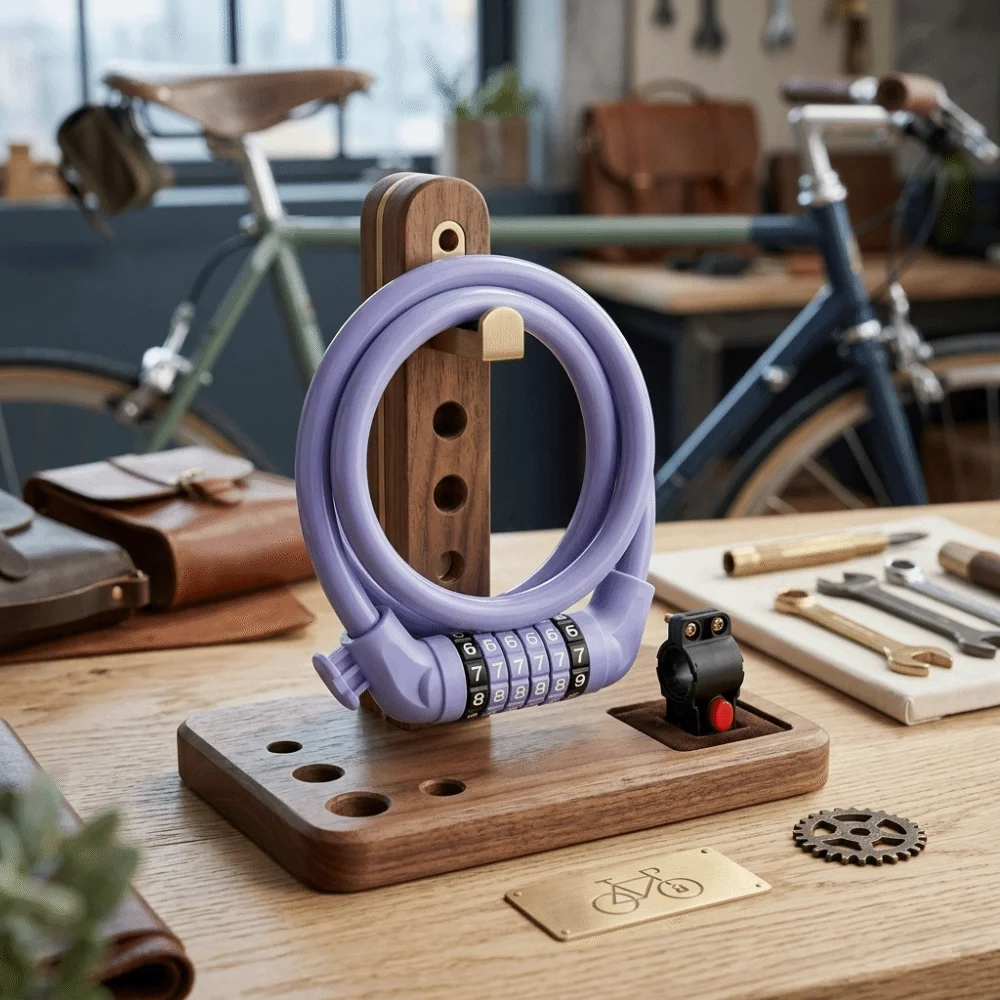 Sturdy Steel Cable Combination Bike Lock Durable PVC Outer Layer Wear-Resistant Bicycle Security Lock Resettable Password