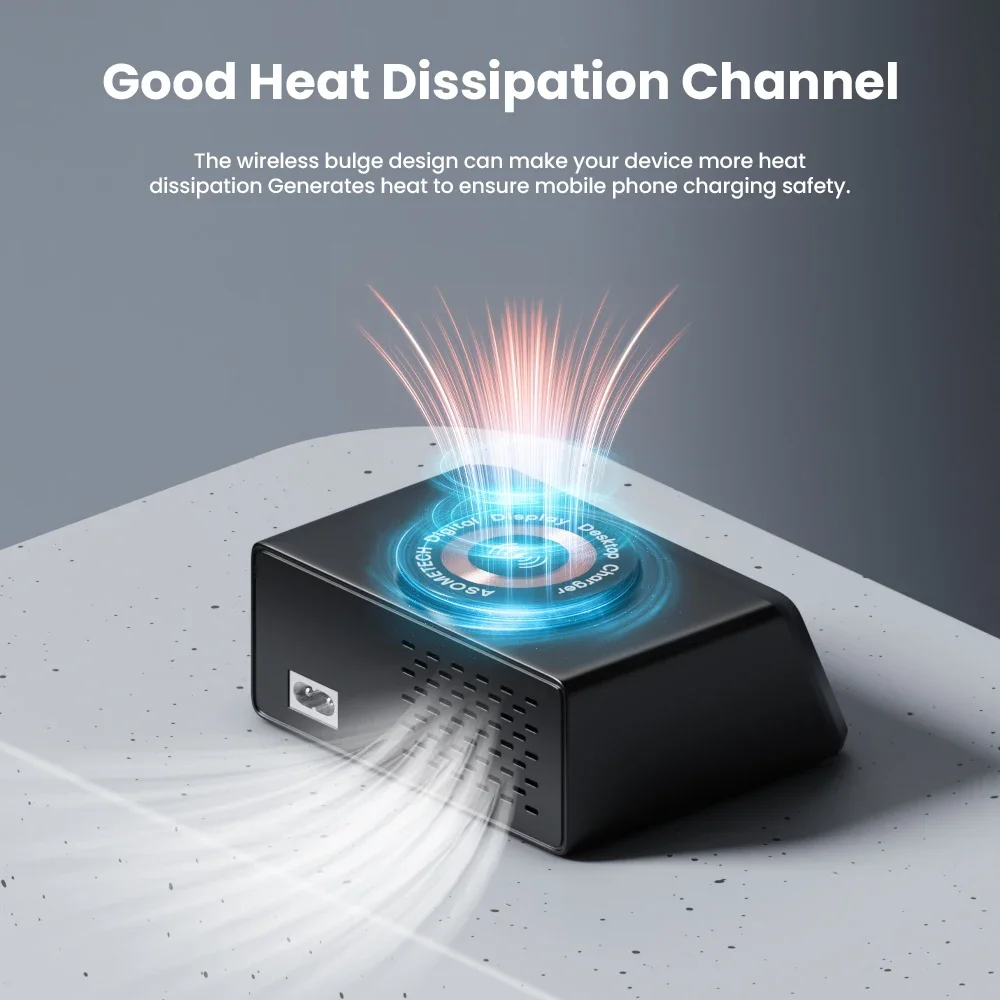 110W Usb Multi Chargers Wireless Charger Digital Display PD Type C Fast Charging for IPhone 14 13 Max IPad Xiaomi Samsung Laptop